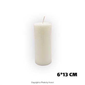 شمع استوانه سفید قطر 6 طول 13 سانت