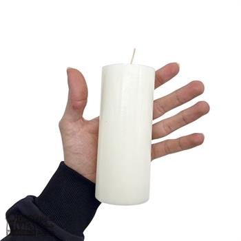 شمع استوانه سفید قطر 6 طول 13 سانت