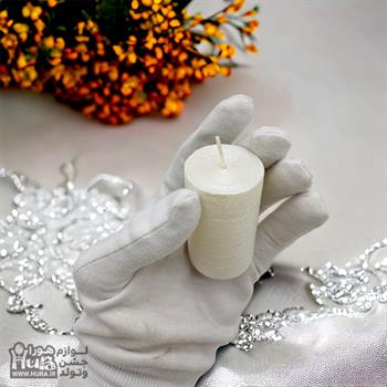 شمع استوانه سفید قطر 4 طول 6 سانت 6 عددی