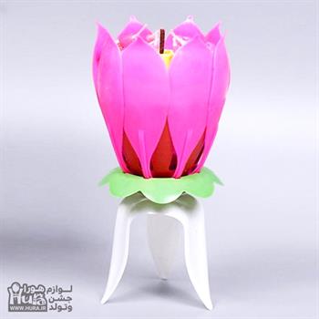 شمع تزئینی گل موزیکال چند رنگ 10 عددی