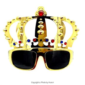 عینک فانتزی مدل تاج (کینگ) طلایی