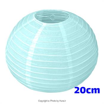 فانوس کاغذی آبی دور لامپی 20 سانت