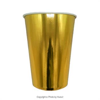 لیوان پاپ کورن طلایی متالایز 12x17 سانت