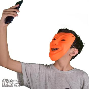 ماسک شبرنگ صورت خندان نارنجی