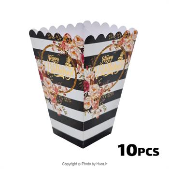 پاپ کورن گلدار طلاکوب 10 عددی
