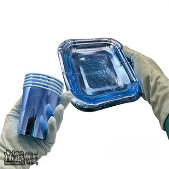 پیشدستی لیوان آبی متالایز 10عددی