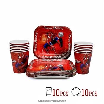 پیشدستی لیوان مرد عنکبوتی 10عددی