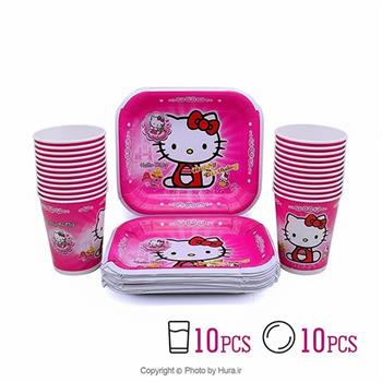 پیشدستی لیوان کیتی 10 عددی