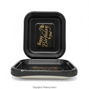 پیشدستی مشکی چاپ 10 HAPPY عددی