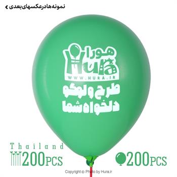 چاپ تبلیغاتی روی بادکنک تایلندی با نی وگیره  200عددی