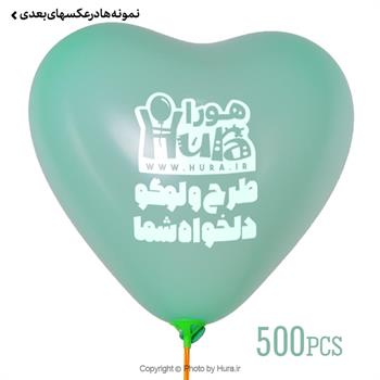 چاپ تبلیغاتی روی بادکنک قلبی بدون نی وگیره 500 عددی