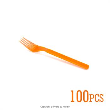 چنگال دسر متوسط امپریال اعلا شبرنگ نارنجی 100 عددی