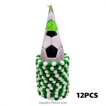 کلاه بوقی متوسط توپکی توپ فوتبال 12 عددی