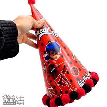 کلاه بوقی متوسط توپکی دختر کفشدوزک 12 عددی