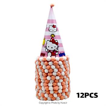 کلاه بوقی متوسط توپکی کیتی 12 عددی