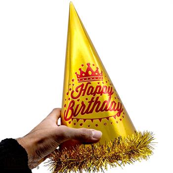 کلاه بوقی متوسط متالایز چندرنگ زری دار 30 عددی