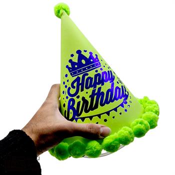 کلاه بوقی کوتاه توپکی فسفری چندرنگ 12 عددی