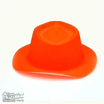 کلاه طلقی شاپو شبرنگ فسفری ساده نارنجی