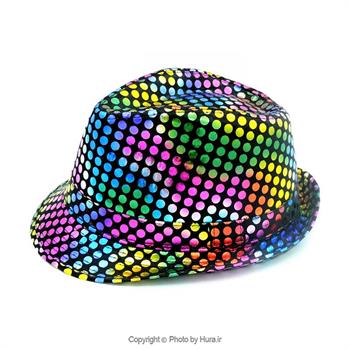 کلاه پارچه ای شاپو رنگین کمان لیزری خالدار ط 1