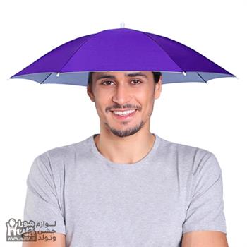 کلاه چتری بنفش پشت نقره ای قطر50سانت