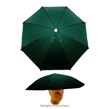 کلاه چتری سبز تیره پشت نقره ای قطر50سانت