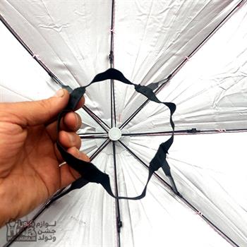 کلاه چتری سرمه ای پشت نقره ای قطر50سانت
