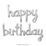 بادکنک فویلی HAPPY BIRTHDAY دکتری نقره ای