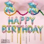 بادکنک فویلی HAPPY BIRTHDAY لیزری رنگی