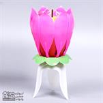 شمع تزیینی گل موزیکال چند رنگ 10 عددی