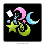 شب تاب ماه و ستاره دنباله دار شب تاب 8 عددی 3 رنگ ط 16